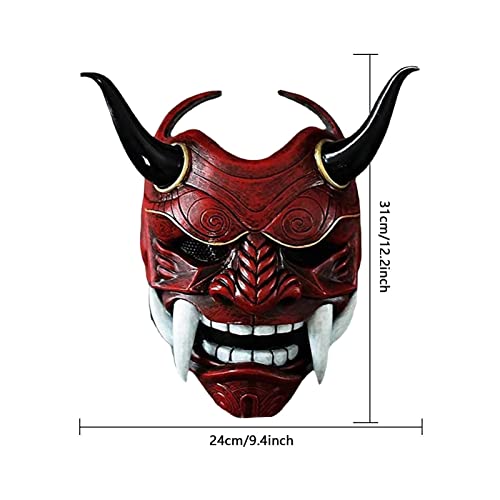 Engrenagem da cabeça do samurai japonês,Escudo facial de samurai japonês | Capas de rosto para cospl