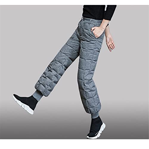 Pantalon en duvet noir pour femme coupe ample en plumes style coréen - 6