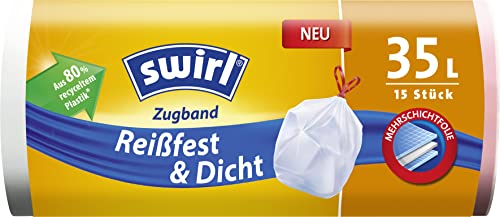 Preisvergleich Produktbild Swirl Müllbeutel mit Zugband 35 l, 15 Stück
