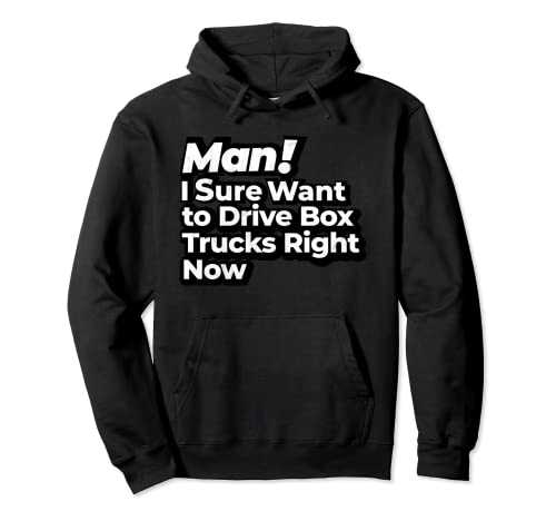 Man I Sure Want to Drive Box Trucks Right Now Retro Pullover Hoodie