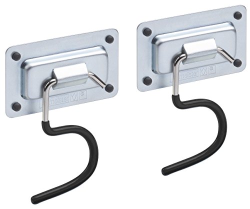 Meister Gerätehalter S-Form - 2 Stück, lose - Leichte Montage - Für gestielte Geräte / Wandhalter / Werkzeughalter / Gartengeräte-Halter / Besen-Halter / Stiel-Halter / 9952400