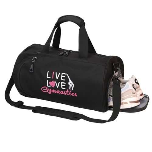 kilofly Girl's Ballet Dance Sports Gymnastics Gym Duffel Bag Travel Carry On