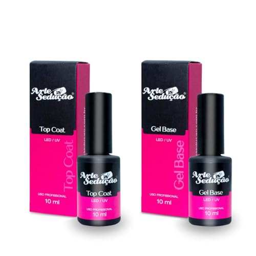 Kit Gel Base Transparente + Top Coat 10 ml, Arte ...