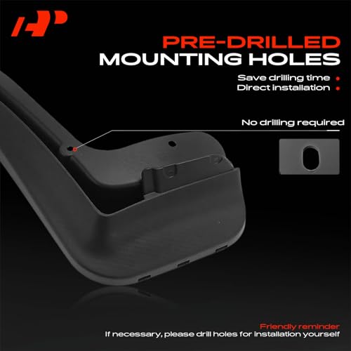 Image of A-Premium Mud Flaps Compatible with BMW | for 320i, 328d, 328i, 330i, 335i, 340i, M3, No Drilling Required Mud Guards with Hardware Accessories, Set of 4 Front Rear