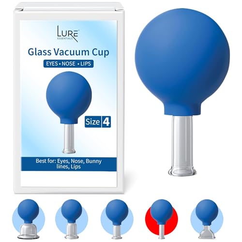 Lure Essentials Glass Facial Suction Cup Size 4 Medium Cup for Eyes Nose Lips