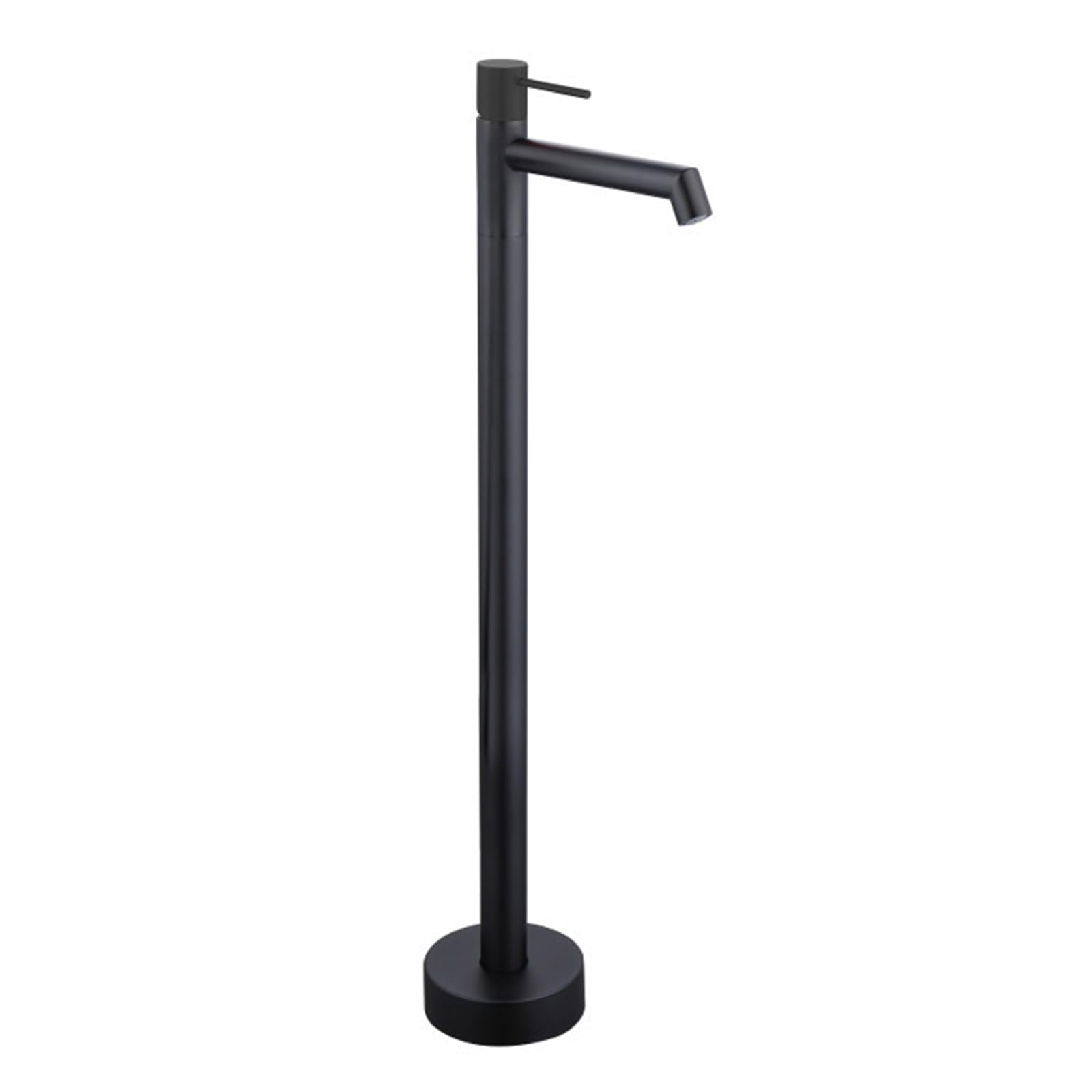 ISCBAFYX Miscelatore per lavabo Rubinetti per lavabo da Bagno Freestanding Maniglia Singola Calda e Fredda in Ottone a Pavimento Rubinetto per lavabo Nero per lavabo