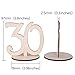 eZAKKA Table Numbers 21-30 Wood Wooden Wedding Table Numbers with Holder Base for Wedding Party Home Decoration Vintage Birthday Event Banquet Anniversary Decor Catering Reception