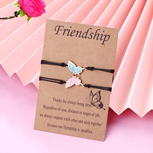 Doyyca Friendship Bracelets Matching Best Friend Bracelet For 2 Girls Women Bff (Butterfly 1) #TOP1