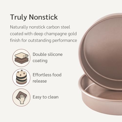 Happiels Non Toxic Nonstick 9 Inch Round Cake Pans Set Of 2 thumb #1