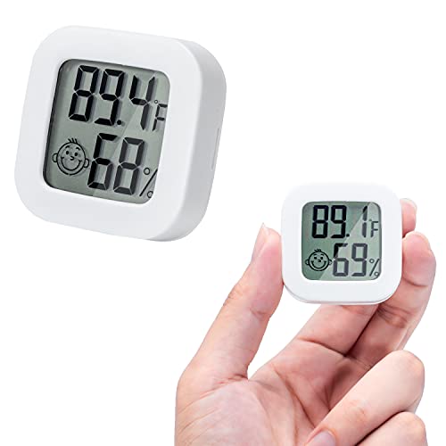 Humidity Gauge,Humidity Sensor Indoor Thermometer Hygrometer Humidity Meter Temperature and Humidity Monitor with LCD Display Fahrenheit (â„‰) (White-1PCS)