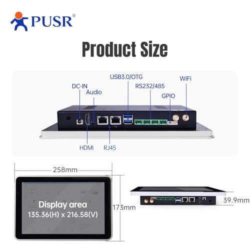 Image of Integrated Screen of IOT Industrial Touch Screen Powered by RK3568 Support Edge Computing Local Configuration USR-SH800