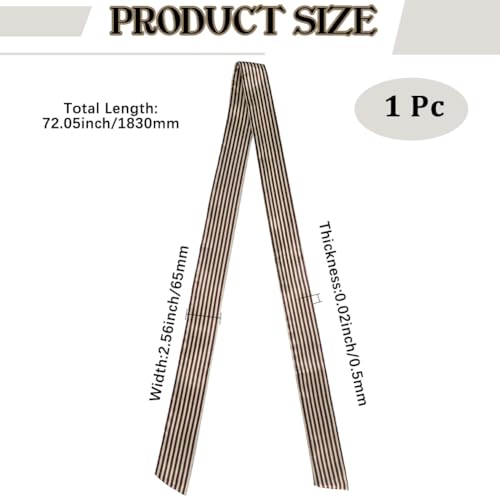 Brown White Striped Skinny Scarf Belt Fashion Satin Silk Purse Bag Neck Scarfs Silky Long Thin Ribbon Band Hair Head Scarves Waist Belts Necktie for Women Gifts Handbags Costume Accessories2