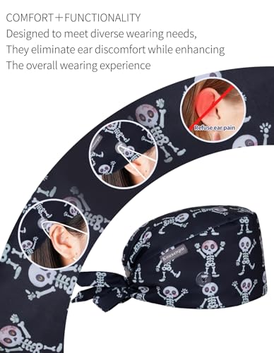 Image of Kousenpu Scrub Caps for Men, Adjustable Surgical Cap, Breathable Medical Hat for Doctors, Nurses & Healthcare Professionals