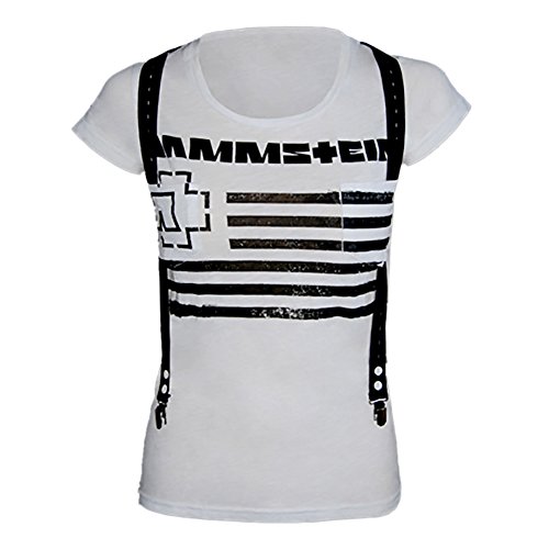 T-Shirt Rammstein Femme Suspender Coupe Cintrée Confortable Taille S