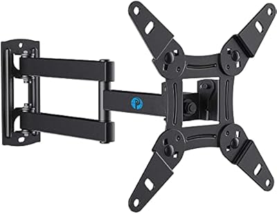 Pipishell Full Motion TV Monitor Wall Mount Bracket Swivel Tilt Extension Rotation for Echo Show 21/15 and Most 13-42 Inch LED LCD Flat Curved Screen TVs & Monitors, Max VESA 200x200mm up to 44lbs