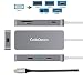 Produktbild CableDeconn Thunderbolt 3 Dock HDMI Ethernet RJ45 USB Typ C HUB Adapter Multiport USB 3.0 USB C Charge TF SD Karte Kabel für MacBook Pro 2017 (Silber)