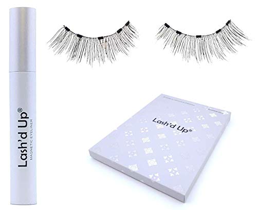 Lash'd Up Magnetic Eyeliner 3x Stronger with Magnetic Eyelashes Kit Natural Reusable Waterproof (Long & Volume)