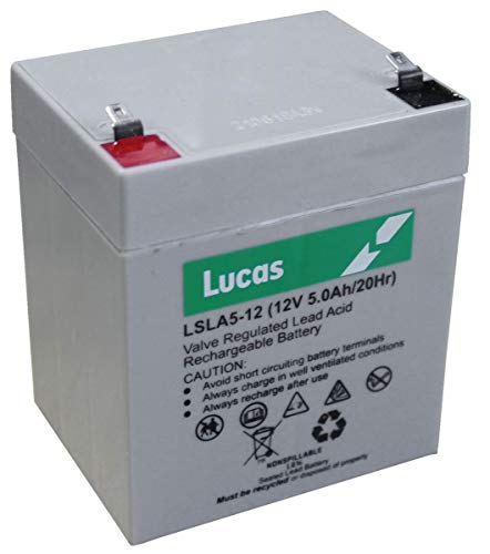 Lucas VRLA/AGM Standby Mobility, Fire and Safety Battery 12V 5AH