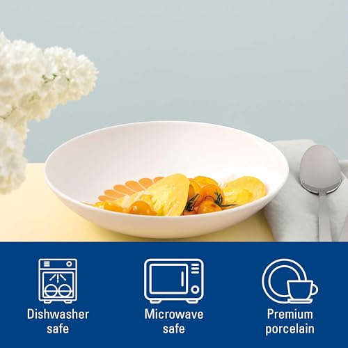 Miniatura 2 de Villeroy Boch - Fleur Soleil Plato Amarillo Para Pasta, Apto Para Lavavajillas Y Microondas, Plato Hondo Naranja Para Pasta, Fideos, Nudels, Bowls Y Ensaladas, Porcelana Premium