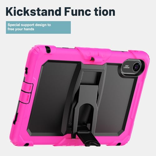 Coque robuste Xiaomi Redmi Pad 2 11" protection intégrale béquille rose rouge