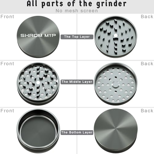 Grinder, Large 3.0” Kitchen Tools Aluminum Metallic Gray - Image 7