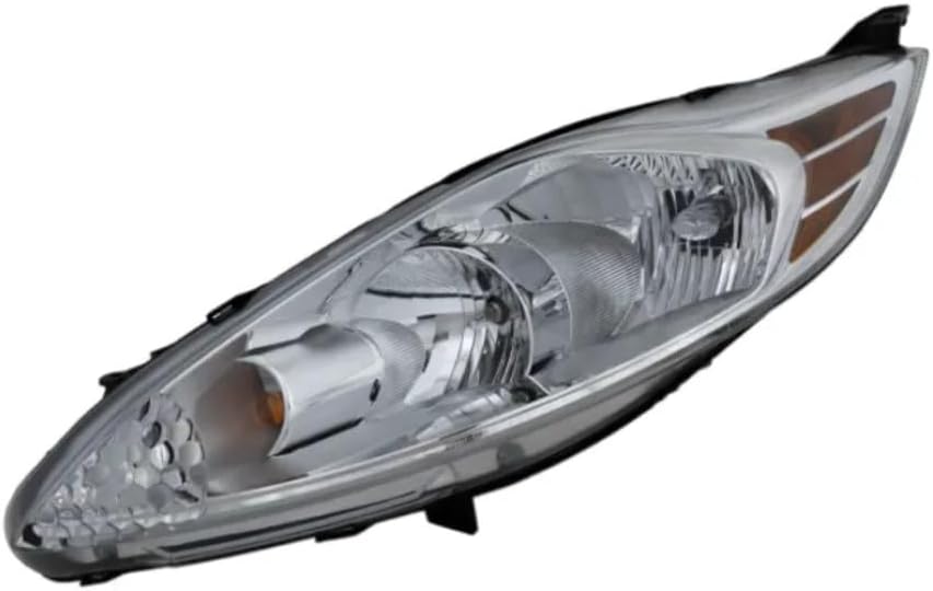 For Ford Fiesta 2011 2012 2013 Headlight Assembly Driver Side | CAPA Certified | Chrome | Sedan/Hatchback/S/SE/SES/SEL/Titanium Model | Replacement For FO2502295, FO2502295C | BE8Z13008B