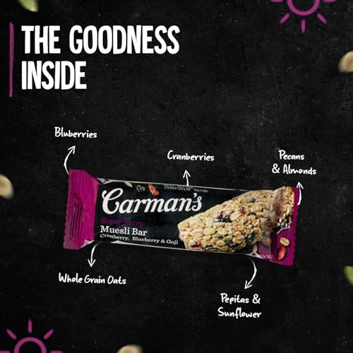 Image of Carman's Bar Traditional Super Berry 270g | Baked Muesli Bar with Mixed Berries & Whole Grains | High Fibre Snack