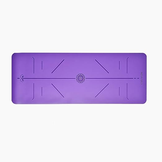 Amazon Co Jp ヨガマット ヨガマット5 Mm天然ゴムの男性と女性のヨガマット拡張長い厚い滑り止めスポーツフィットネスマットボディライン ジムマット Hyococ Color Purple スポーツ アウトドア