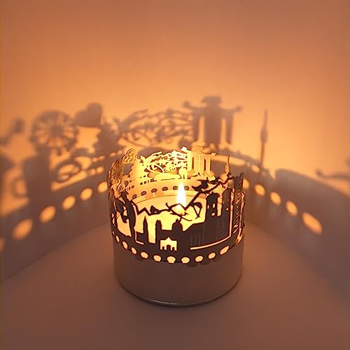 München Skyline Schattenspiel - Faszinierendes Kerzenlicht mit Silhouettenprojektion - Perfektes Souvenir & Geschenk für München-Fans