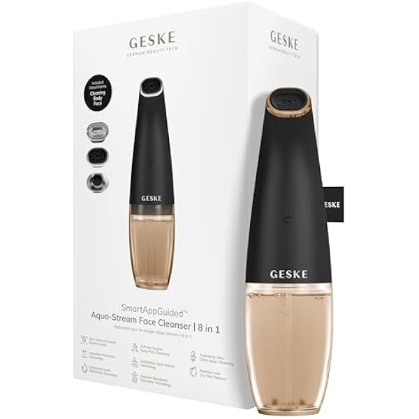 GESKE Aqua-Stream Face Cleanser | 8 in 1 | Głębokie oczyszczanie porów | Zapobieganie zanieczyszczeniom | Ekstrakcja zaskórników | Redukcja czerwonej i suchej skóry | Używaj z Aqua-Stream Solution