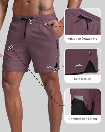Image of maamgic Men's Athletic Running Shorts with Liner Ultra Lightweight Workout Shorts 5 inch / 7 inch