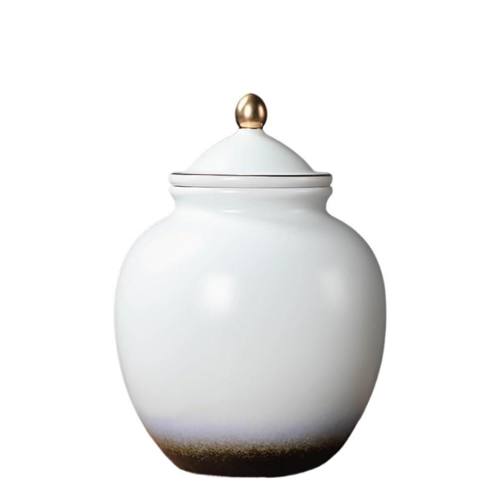 XYIANG Tea Canister Canisters Sets for The Kitchen Red Bulk Tea Storage Jar Chinese Retro Ceramic Sealed Jar Household Candy Nuts Grain Large Capacity Storage Jar Cookie Sugar J