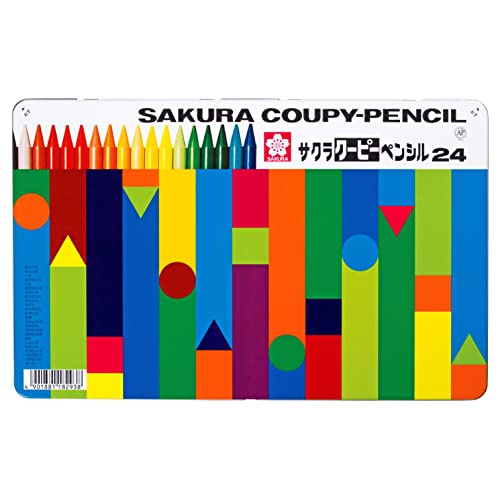 Sakura Color 24 Color Kupi Pencil (Canned) FY24 (Japan Import)