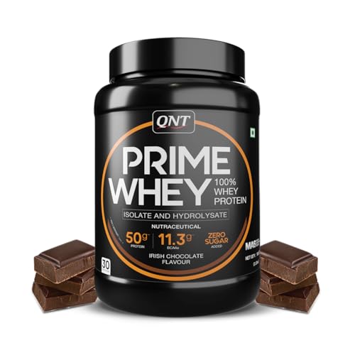 QNT Prime Whey Protein Powder – Irish Chocolate | 25g Protein Per Scoop | Whey Isolate, Concentrate & Hydrolysate Blend | 30 Servings | Muscle Growth, Recovery & Strength | 1kg - Image 2