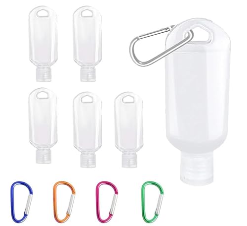 YGHSZ 5 transparent portable travel bottles, 50ml refillable travel bottle