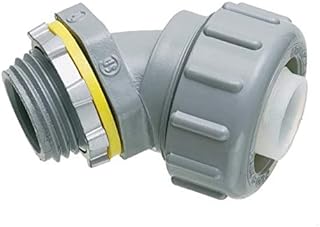 ARLINGTON Industries NMLT45150 for USE with Non Metallic Liquid Tight Conduit Type B ONLY, Gray, Trade SIZE1-1/2 INCHPVC LT, UV-Rated Plastic, Straight Non-Metallic Connector