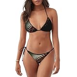 Photo Gallery baseball lace close up3 print women is bikini, beach vacation clothes for women, costume da bagno a due pezzi per l estate, nero, s Photo Gallery baseball lace close up3 print women is bikini, beach vacation clothes for women, costume da bagno a due pezzi per l estate, nero, s
