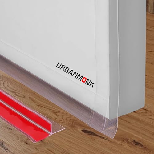Image of URBANMONK T-Shape Silicon Door Bottom Sealing Strip | Window Sealing Strips for Gap | Door Bottom Sealing Strip Guard | Protector from Cockroach, Insect, Bugs, Air & Dust | (Transparent, 3 Meter)