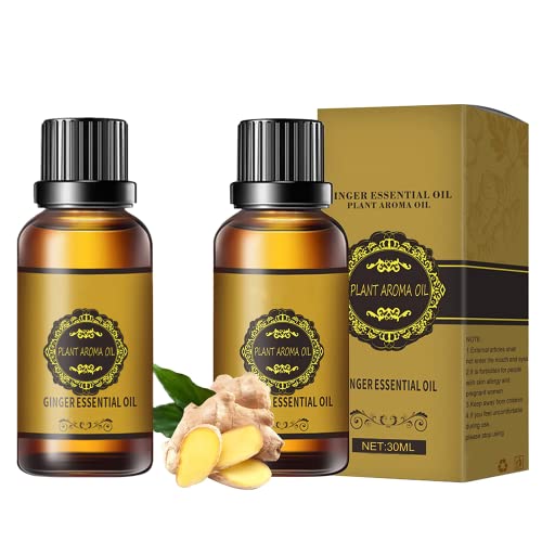 2PC (60ml)Belly Drainage Ginger Oil, Slimming Tummy Ginger Oil, Ginger ...