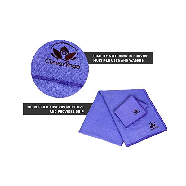 Clever-Yoga-Set-Complete-Beginners-7-Piece-Yoga-Kit-Includes-6mm-Thick-Yoga-Mat-2-Yoga-Blocks-Yoga-Strap-Mat-Towel-Hand-Towel-and-Carrying-Bag-for-Women-and-Men Yoga Gift For Women and Men - Mat Set Gray Kit 7PC - 6mm Large Yoga Mat, Yoga Mat Towel, 2 Yoga Blocks, Yoga Strap, Yoga Hand Towel with a Bag for Storage and Carrying - Great for Home or Travel