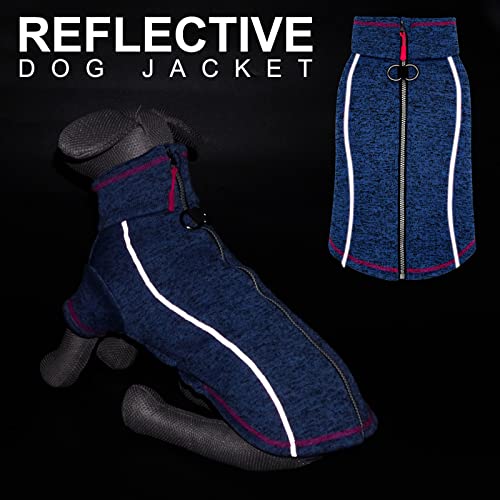Cyeollo Dog Jacket Coat Fleece Dog Sweater Zip Up Reflective Jackets With D Ring Step In Dog Sweater Clothes For Small Dogs #TOP4