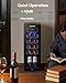 EUHOMY 12 Bottle Compressor Wine Cooler Refrigerator with Lock, Freestanding Mini Wine Fridge with Digital Temperature Control, Wine Refrigerator with Glass Door For Red White Wine, Champagne, Black