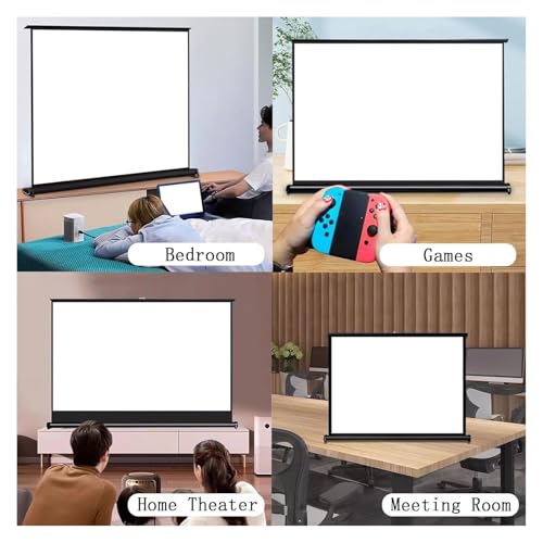 Pantalla manual enrollable para proyector 50" 4:3 portátil miniatura 6