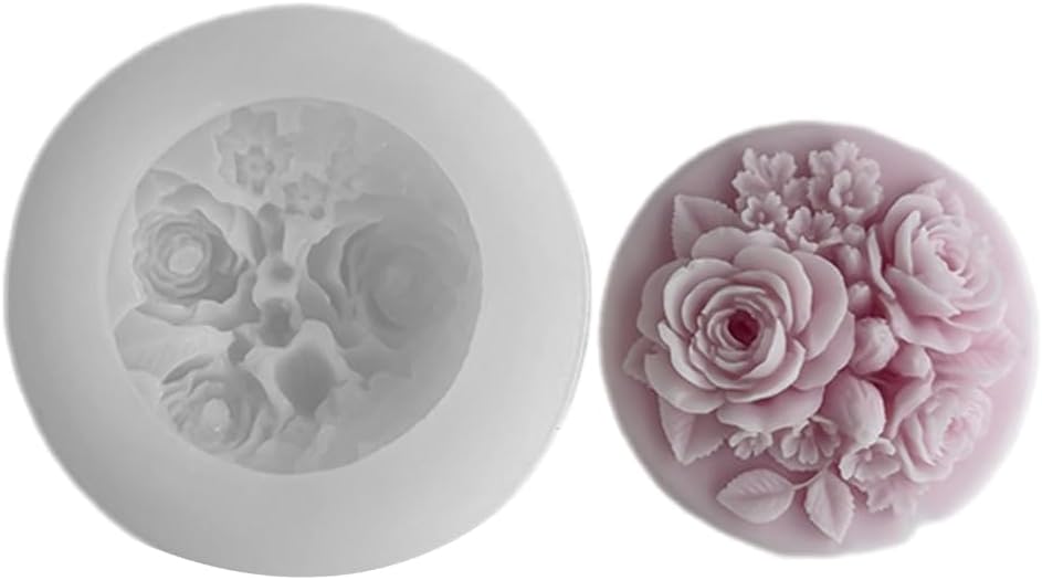 キャンドルカップ用シリコンモールド フラワーストレージジャー型 ジュエリーオーガナイザーモールド