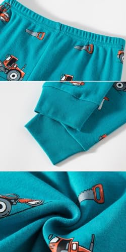 Image of Little bety Cotton 4 Piece Pajamas Boys Long Sleeve Sets Toddler Boys Pjs Kids Sleepwear Sets
