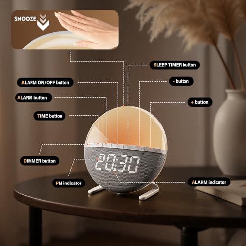 Reloj Despertador Sunrise para Dormitorios con Luz Suave miniatura 6