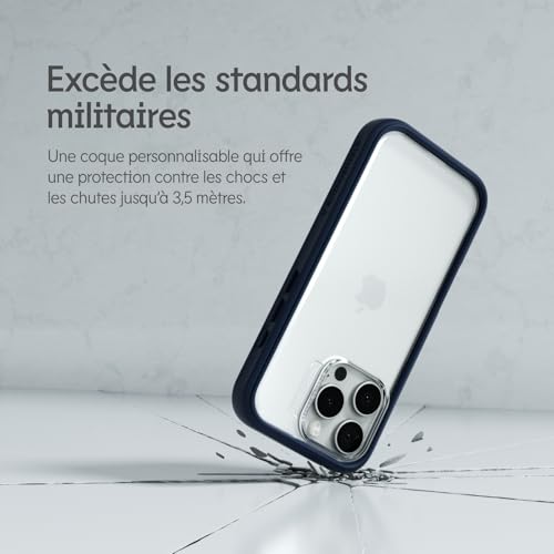 Coque iPhone 16 fine noire protection antichoc RhinoShield Mod NX - 2