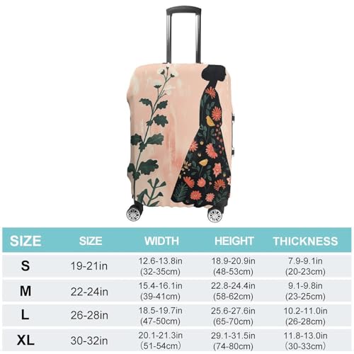 Travel Luggage Cover Elastic Suitcase Cover Floral Skirt And Boots Luggage Cover Anti-Scratch Suitcase Protector Washable Dustproof Baggage Cover Fits 18-32 Inch Luggages XL2