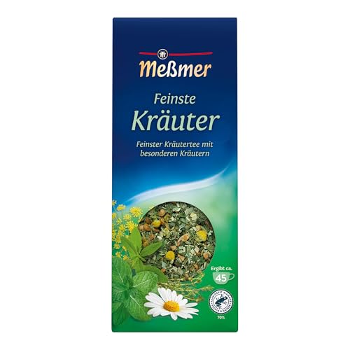 Meßmer Feinste Kräuter | Loser Kräutertee | ausgewogene Teemischung mit Zitronengras, Thymian & Kamille | frisch-würzig & harmonisch | 130g