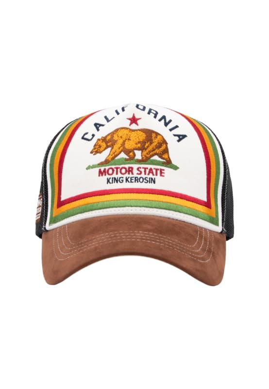 King Kerosin Cal Bear Unisex Gorra marrón/Negro 60% algodón, 40% poliéster